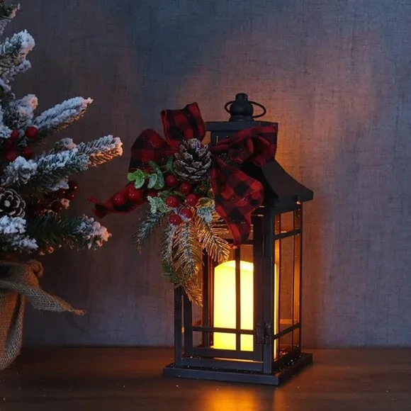 NEW  Christmas Decorations Indoor, Outdoor Christmas Led Lanterns Decorative - Picture 7 of 8